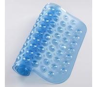 Yorkshire Bedding Shower Mat Non Slip Anti Mould - 70x38cm Large Bath Mat with 200 Strong Suction Cups Grip and Drain Holes - PVC Rubber Bathroom Mats Machine Washable (Blue)