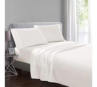 Yorkshire Bedding Single Flat Sheet 100% Egyptian Cotton 200 Thread Count Hotel Quality Cream Bed Sheets (175 cm x 275 cm)
