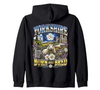 Yorkshire Born And Bred Sheep Zip Hoodie