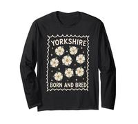 Yorkshire Born and Bred White Roses Long Sleeve T-Shirt