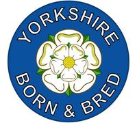 Yorkshire Born & Bred - 59mm Button Pin Badge - Novelty Gift/Present