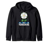 Yorkshire Flag Idea For Women & Ay Up West Yorkshire Saying Zip Hoodie