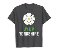 Yorkshire Flag Idea for Women & Ay Up Yorkshire Saying T-Shirt, Men, Dark Heather Grey, 4X-Large