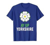 Yorkshire Flag Idea for Women & Ay Up Yorkshire Saying T-Shirt, Men, Royal Blue, 3X-Large