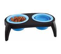 YORKSHIRE HOMEWARE Elevated Dog Bowl |Non Slip Stand for Dogs and Cats | Durable Eco-friendly Foldable Detachable Legs | Food Water Pet Feeder Dispenser |Removable & Collapsible Silicone Feeders