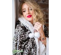 YORKSHIRE HOMEWARE Hooded Blanket with Ultra Soft Sherpa Throw Blanket for Adults Men Women Girls Boys One Size Warm & Cozy Fleece Throws Giant Sweatshirt for Women Men 130 x 180 cm (Leopard)
