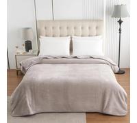YORKSHIRE HOMEWARE®Luxury Roll Mink Super Soft Warm Cosy Faux Fur Fleece Blanket Over Sofa Bed Throws Polyester (Silver, Double 150 x 200cm)