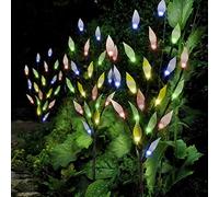 Yorkshire Homeware Set of 3-Solar Powered Led Branch Tree Twig Leaf Multicoloured Outdoor Lights for Pathways, Borders, Gardens,Solar Lights