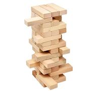 YORKSHIRE HOMEWARE Wooden Tower Blocks | Indoor Outdoor Family Fun Game | Garden Game For Adults Kids | 51 Pieces Wood Blocks Toy | Stack And Fall Tumble Tower