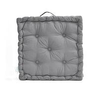 Yorkshire Homeware100% Cotton Covered 4" 10cm Booster Cushion Seat Pad Cotton Filling Cushion Thick Seat Pads Adults Chair Armchair Garden (Charcoal, 2)