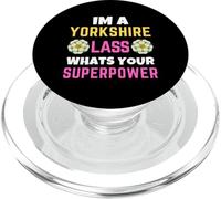 Yorkshire Lass Whats Your Superpower Yorkshire Day Rose Flag PopSockets PopGrip for MagSafe