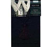 Yorkshire Linen Voile Swag in Black for Rods & Poles
