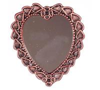 Yorkshire Miniatures Antique Copper Heart Mirror, Metal, 1:12 Scale Dolls House Miniature Decor