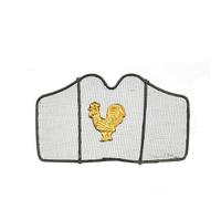 Yorkshire Miniatures Black Fire Screen Rooster, Ridged Metal, Dolls House Miniature Fireplace, 1:12 Scale