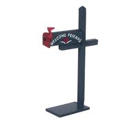 Yorkshire Miniatures Country Mailbox, Wooden, 1:12 Scale, 110mm Height, Dolls House Garden Accessory