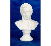 Yorkshire Miniatures Mozart Bust, Dolls House Miniature Ornament, 40mm Height, 1:12 Scale