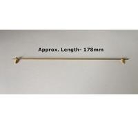 Yorkshire Miniatures Solid Brass Curtain Rail, Brass, 178mm, 1:12 Scale, Dolls House Miniature
