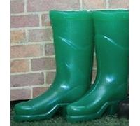 Yorkshire Miniatutres Pair Of Wellington Boots, Choice Of Red, Black Or Green, Dolls House Miniature (Green)
