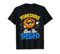 Yorkshire Pudding Born and Bread Funny Value Graphic T-Shirt, Men, Black, L