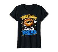 Yorkshire Pudding Born and Bread Funny Value Graphic T-Shirt, Women, Black, XL