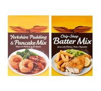 Yorkshire Pudding & Pancake Mix 142g and Chip-Shop Batter Mix 170g, Suitable for Vegetarians & Vegans, Pack of 2