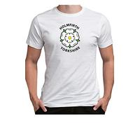 Yorkshire Rose Holmfirth t Shirt Huddersfield Town Last of The Summer Wine Peaks Peak District North Northern (Medium, White)
