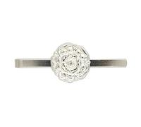 Yorkshire Rose Tie Clip in Fine Pewter, Tudor Rose Slide Bar by William Sturt, Presented in a Gift Box