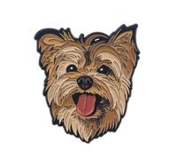 Yorkshire Scruffy Terrier Dog Face Enamel Pin Badge Cute Metal Lapel Pin 2.8cm x 2.8cm