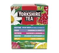 Yorkshire Tea Fruit & Herbal Selection Pack, 60 Enveloped Tea Bags (3-Pack) | 60 Tea Bags, Selection of Peppermint & Spearmint, Lemon & Ginger, Raspberry & Rhubarb, Chamomile & Honey and Bedtime Brew