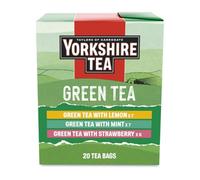 Yorkshire Tea Green Tea Selection Pack, 60 Enveloped Tea Bags (3-Pack) | 60 Tea Bags, Selection of Green Tea with Mint, Green Tea with Lemon & Green Tea with Strawberry