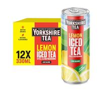 Yorkshire Tea Lemon Iced Tea, 330 ml (12-Pack) | 12 Cans of 330 ml, All Natural Flavourings, Made with Plenty of Yorkshire Tea, British Brewed and Ready to Drink