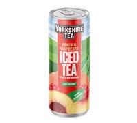 Yorkshire Tea Peach & Raspberry Iced Tea, 330 ml (1-Pack) | 1 Can of 330 ml, Natural Flavourings, Made with Plenty of Yorkshire Tea, British Brewed and Ready to Drink