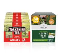 Yorkshire Tea & Taylors Coffee Bundle, 960 Tea Bags, 80 Decaffé Coffee Bags