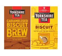 Yorkshire Tea Variety Pack x40 Tea Bags, Flavours Inc. Malty Biscuit Brew and Caramelised Biscuit Brew (Pack of 2, Total 80 Tea Bags)