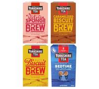 Yorkshire Tea Variety Pack x40 Tea Bags (Pack of 4, Total 160 Tea Bags) | Four Delicious Flavours - Malty Biscuit, Decaf Bedtime, Caramelised Biscuit Brews & Victoria sponge - Flavoured Tea Bags