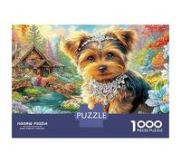 Yorkshire Terrier 1000 Piece Extra Thick Cardboard Jigsaw Puzzle for Adults And Kids Age Cute Pet Dog Puzzles Brain Training Fun Present Activity Wall Decor 70x50cm/1000pcs