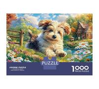 Yorkshire Terrier 1000 Piece Extra Thick Cardboard Jigsaw Puzzle for Adults And Kids，cute Pet Dog，Ultra Difficult Brain Training Puzzle 70x50cm/1000pcs
