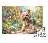 Yorkshire Terrier 1000 Piece Jigsaw Puzzle For Adults Cute Pet Challenging Puzzle Perfect for Game Nights Recycled Paper Great Gift Idea Home Decoration 52x38cm/1000pcs