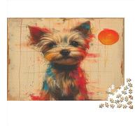 Yorkshire Terrier 1000 Piece Jigsaw Puzzles for Adults Jigsaw Puzzles for Adults tional Game Challenge Toy 1000 Pieces Puzzles for Adults 1000pcs (75x50cm)