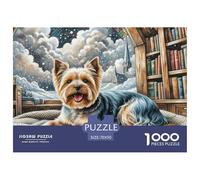 Yorkshire Terrier 1000 Piece Jigsaw Puzzles Fun Challenging Modern Pet Dog Classic Educational Games Perfect for Relaxation for Adults And Kids Age 70x50cm/1000pcs