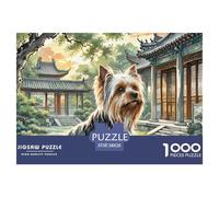 Yorkshire Terrier 1000 Piece Jigsaw Puzzles Fun Challenging Modern Pet Dog Educational Game Beautiful Decoration for Women Men 38x26cm/1000pcs