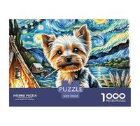 Yorkshire Terrier 1000 Piece Jigsaw Puzzles Fun Challenging Modern Pet Dog Educational Game Creativity & Gift Giving for Women Men 70x50cm/1000pcs