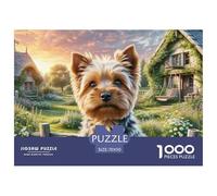 Yorkshire Terrier 1000 Piece Jigsaw Puzzles Fun Challenging Modern Pet Dog Educational Game for The Whole Gifts for Adults 70x50cm/1000pcs