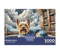 Yorkshire Terrier 1000 Piece Jigsaw Puzzles Fun Challenging Modern Pet Dog Educational Game for The Whole Gifts for Women Men 38x26cm/1000pcs