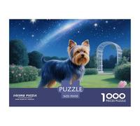 Yorkshire Terrier 1000 Piece Jigsaw Puzzles Fun Challenging Modern Pet Dog Puzzles Game Beautiful Decoration for Adults 70x50cm/1000pcs