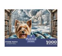 Yorkshire Terrier 1000 Piece Jigsaw Puzzles Fun Challenging Modern Pet Dog Puzzles Game Creativity & Gift Giving for Adults 38x26cm/1000pcs