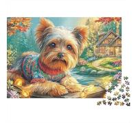 Yorkshire Terrier 1000 Piece Jigsaws Silky Tiny Charming Yorkshire Terriers Eco-Friendly Paper Puzzle for Calming Focus, Stress Relief And Family Leisure 38x26cm/1000pcs
