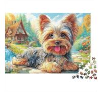 Yorkshire Terrier 1000 Piece Puzzle Silky Tiny Charming Yorkshire Terriers Paper Jigsaw, Calming Brain Challenge And Creative Home Activity for Adults 52x38cm/1000pcs