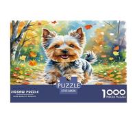 Yorkshire Terrier 1000 Pieces Animal Dog Jigsaw Puzzles with Paper Art Perfect for Relaxation Adult Stunning Puzzle 38x26cm/1000pcs