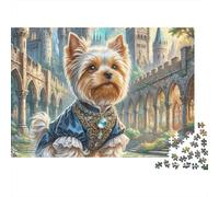 Yorkshire Terrier 1000 Pieces Jigsaw Puzzle for Adults - Premium Wooden Difficult Puzzles, Family Game Night Gift, Wall Art Home Decor, Relaxing Therapy Toy 1000pcs (75x50cm)